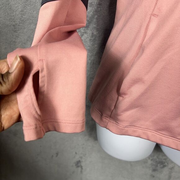 Victoria’s Secret PINK Ultimate 1/4 Zip Logo Pullover Top XS Pink/Charcoal M - Picture 4 of 14